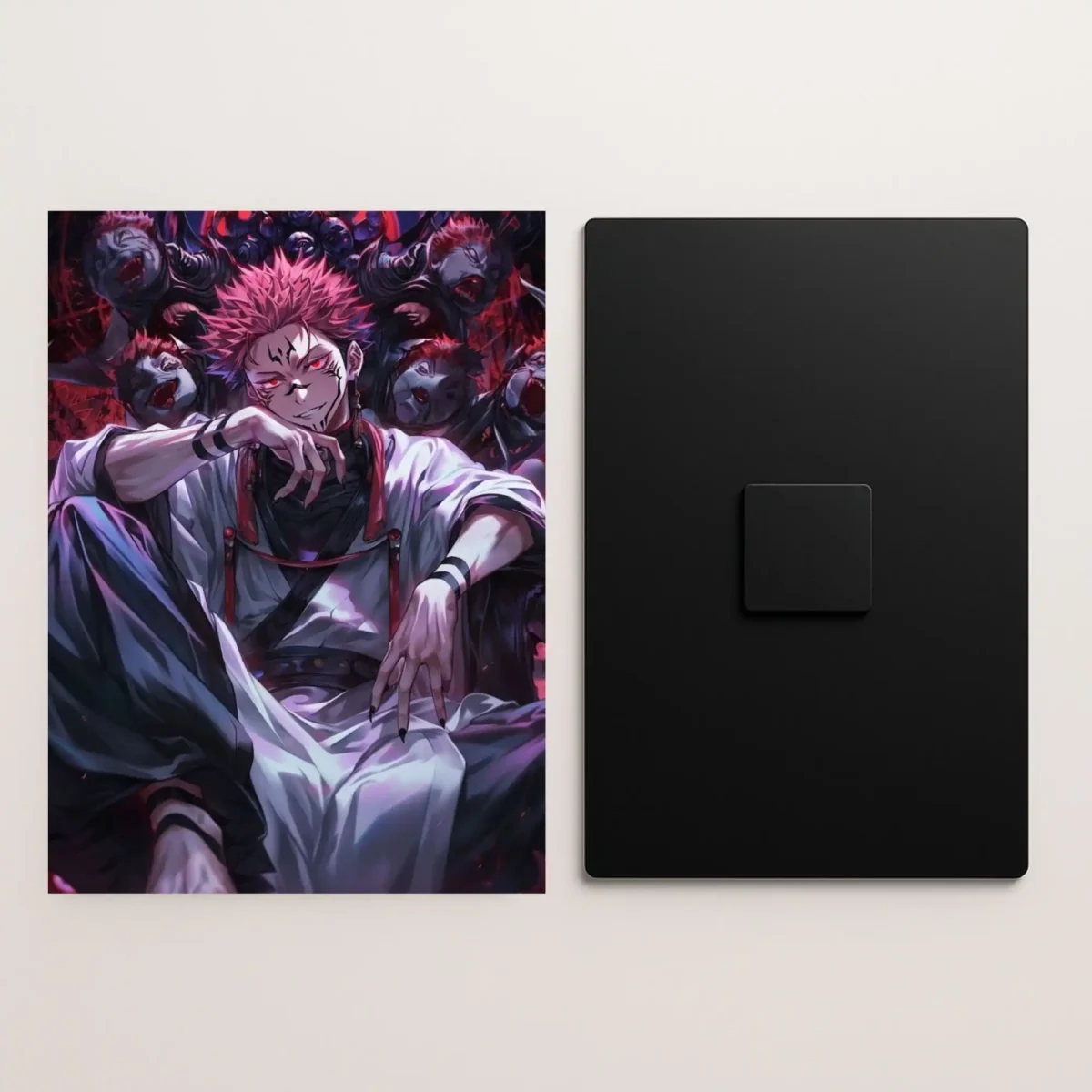 jujutsu kaisen metal poster front and back preview