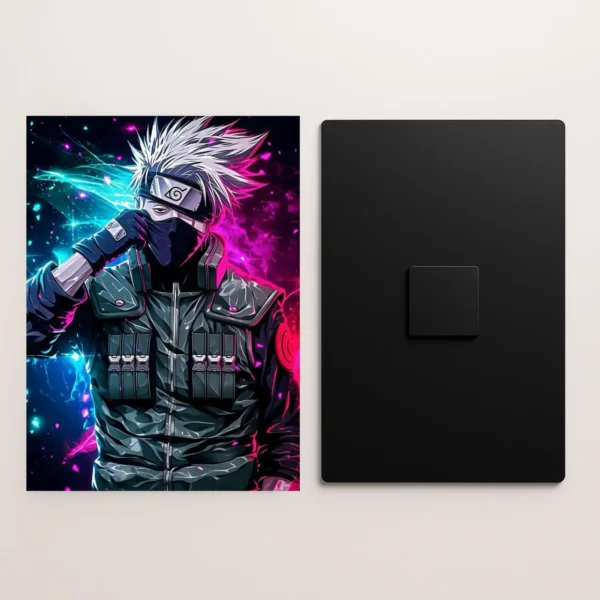 kakashi hatake anime metal poster front and back preview