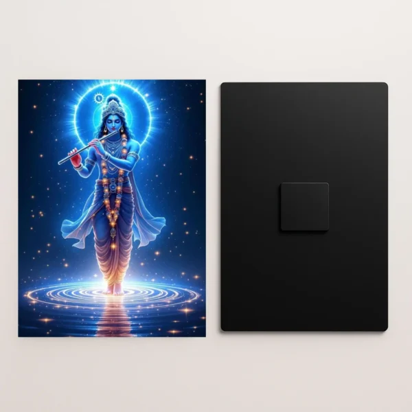 kanha ji metal poster front and back preview