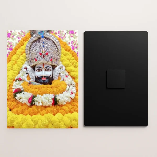 khatu shyam maharaj metal poster front and back preview