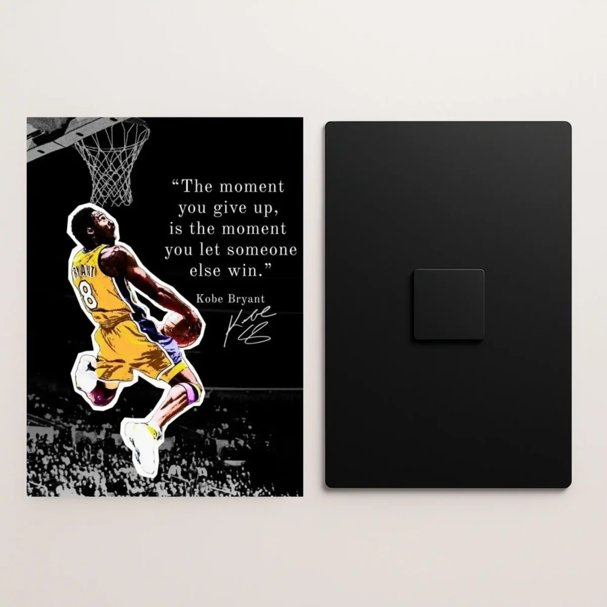 kobe bryant quote metal poster front and back preview