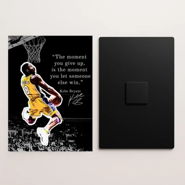 kobe bryant quote metal poster front and back preview