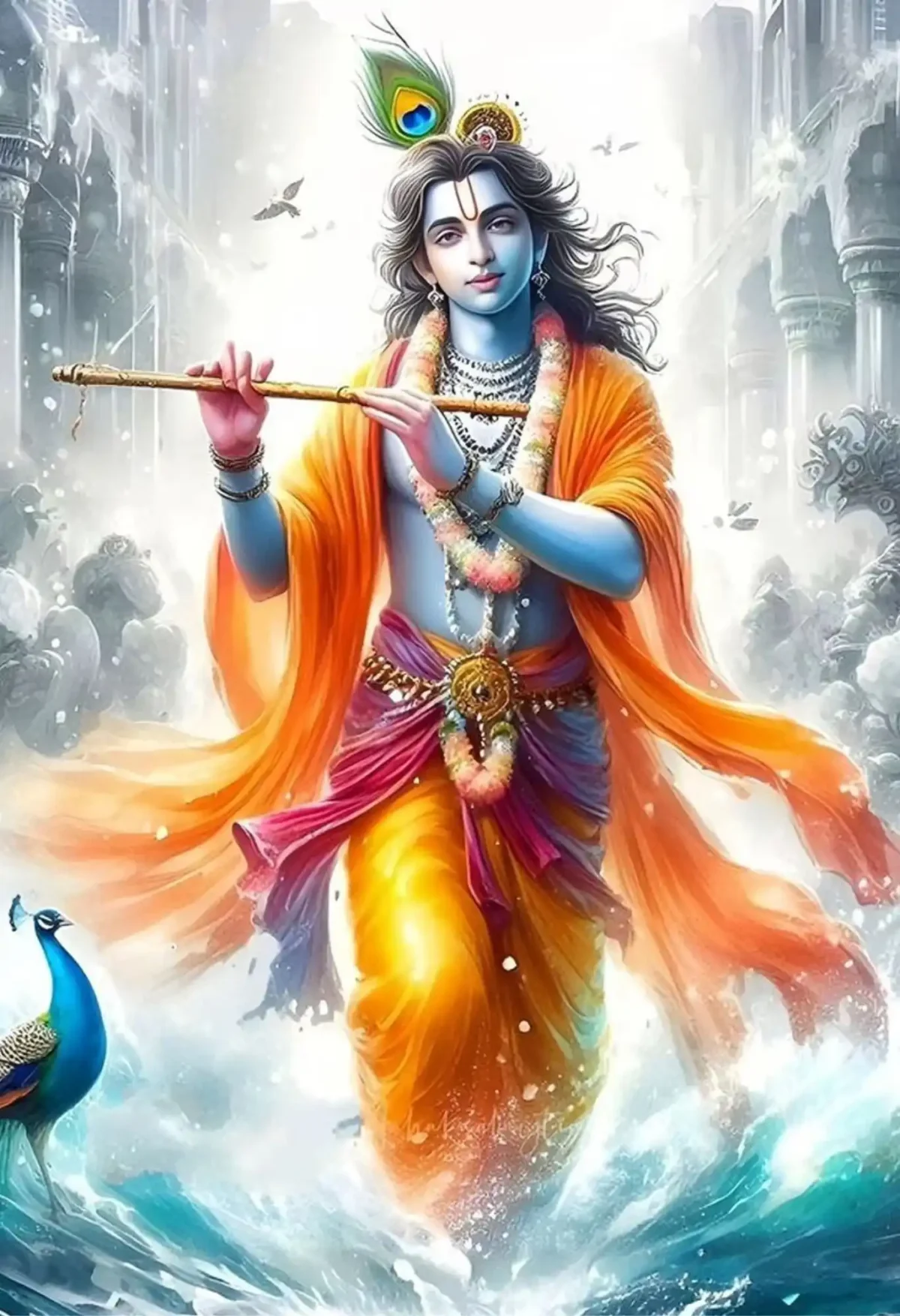 krishna metal poster