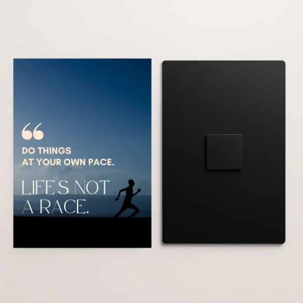 life quote metal poster front and back preview