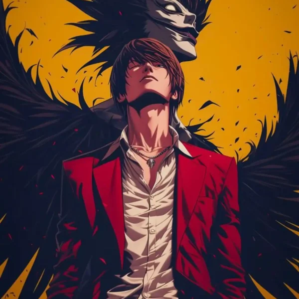 light yagami death note metal poster