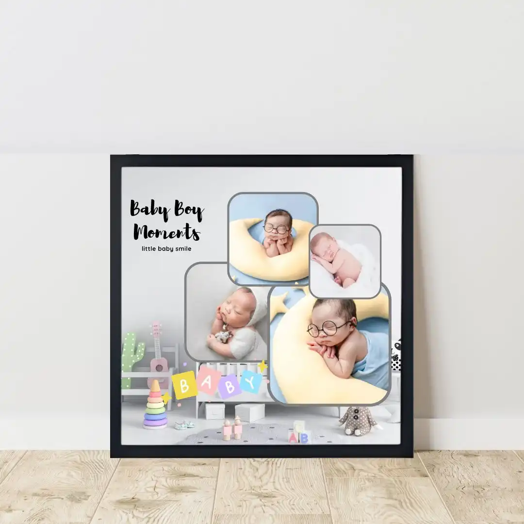 little dreamer baby frame on floor