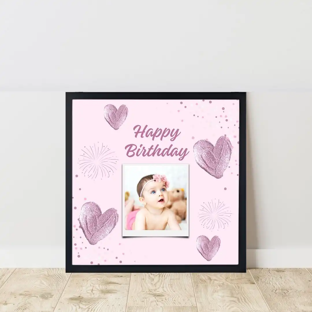 little princess turns one frame on floor