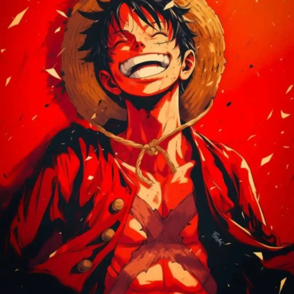 luffy burning spirit metal poster