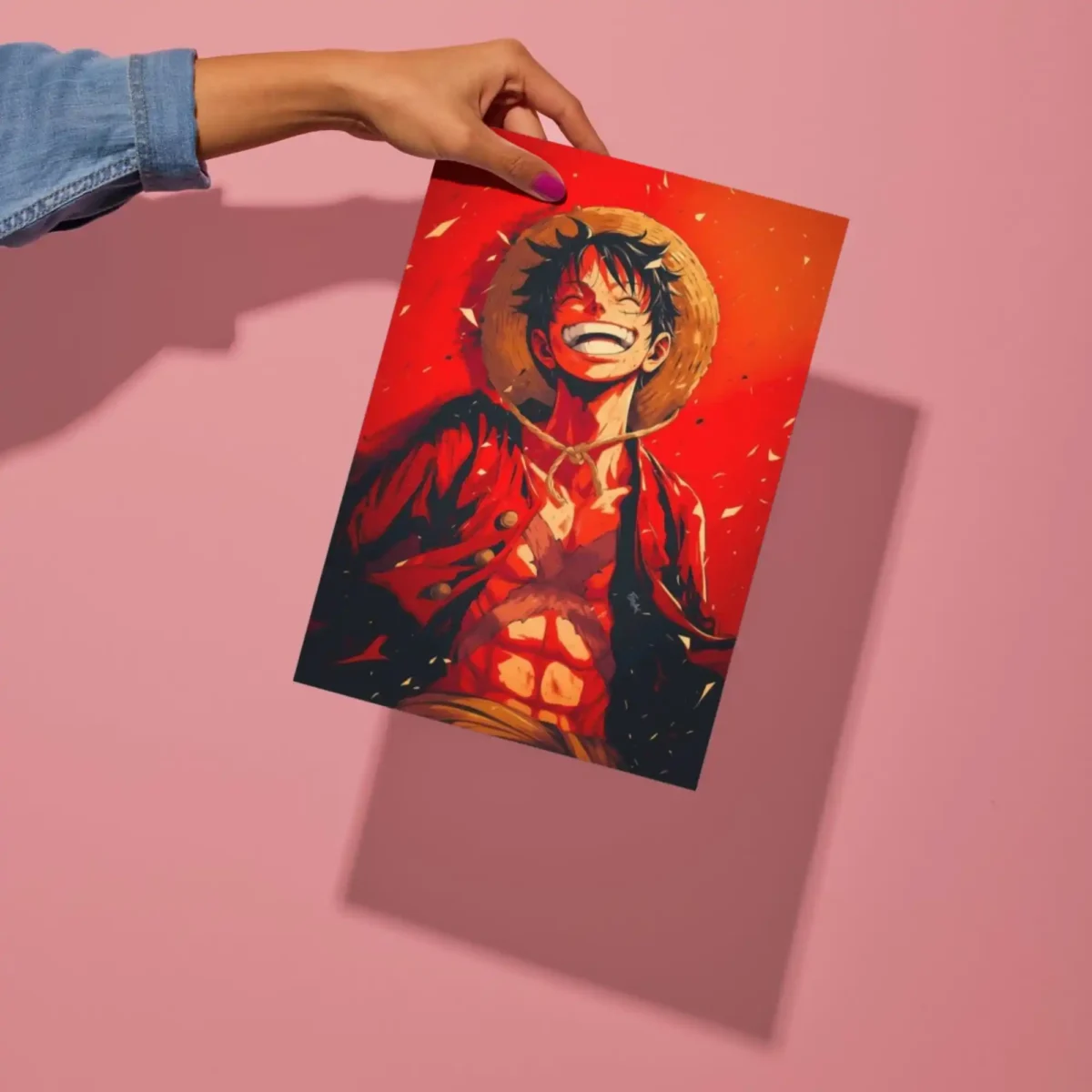 luffy burning spirit metal poster preview