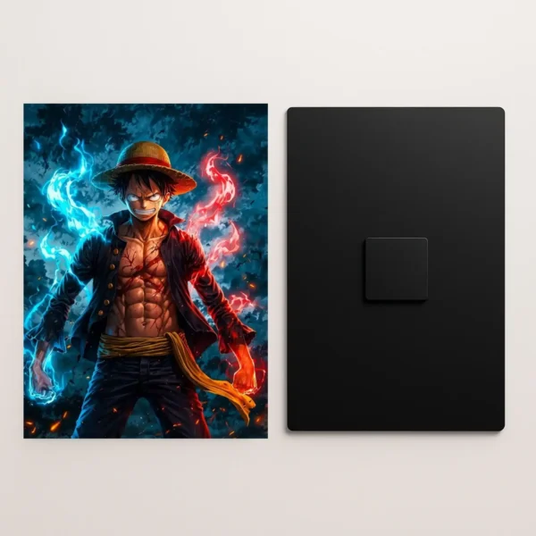 luffy pirate king metal poster front and back preview