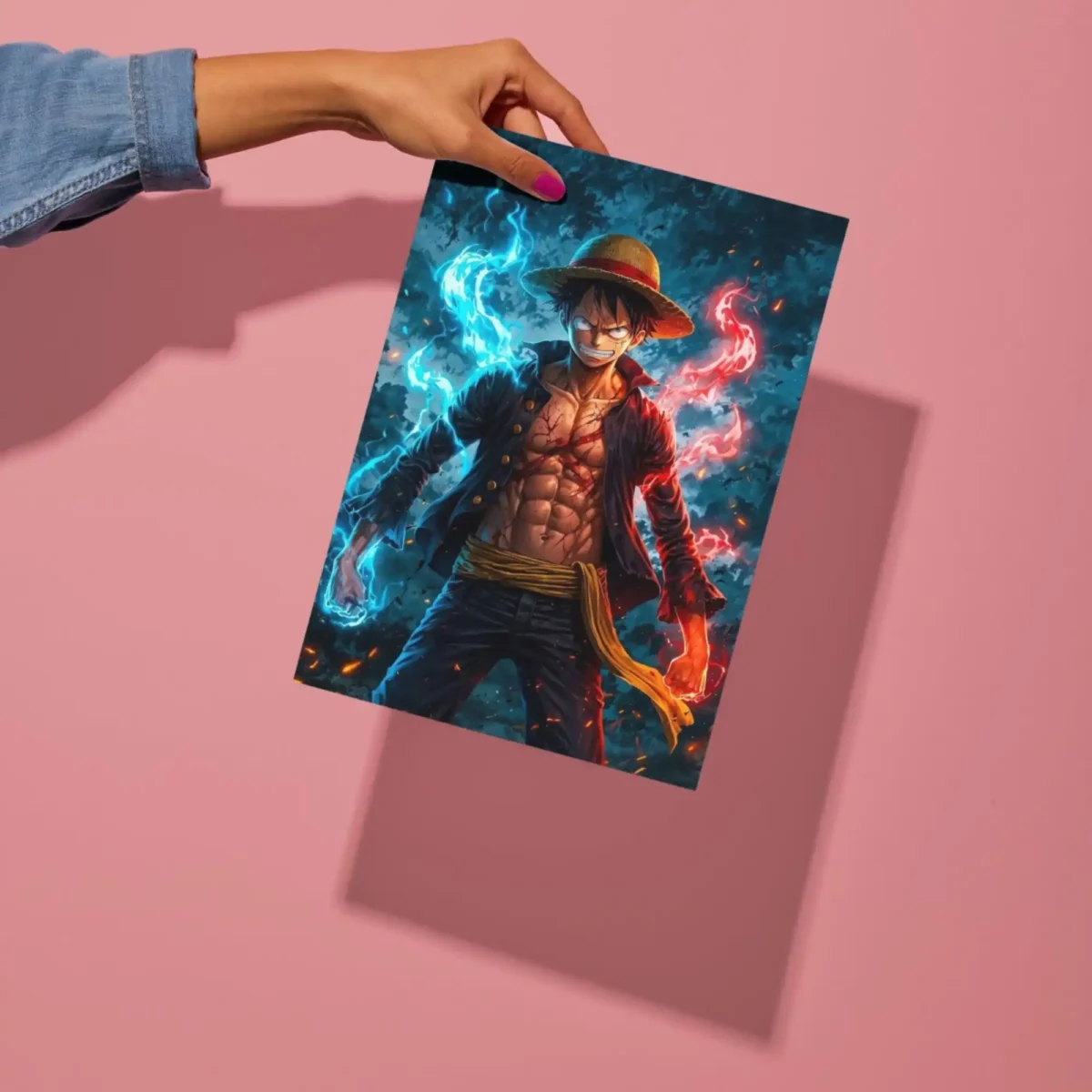 luffy pirate king metal poster preview