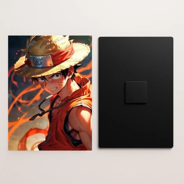 luffy straw hat warrior metal poster front and back preview