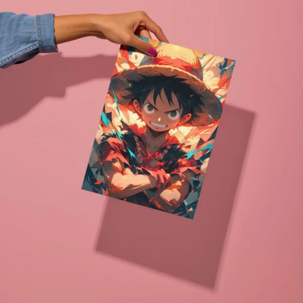 luffy unstoppable spirit metal poster preview