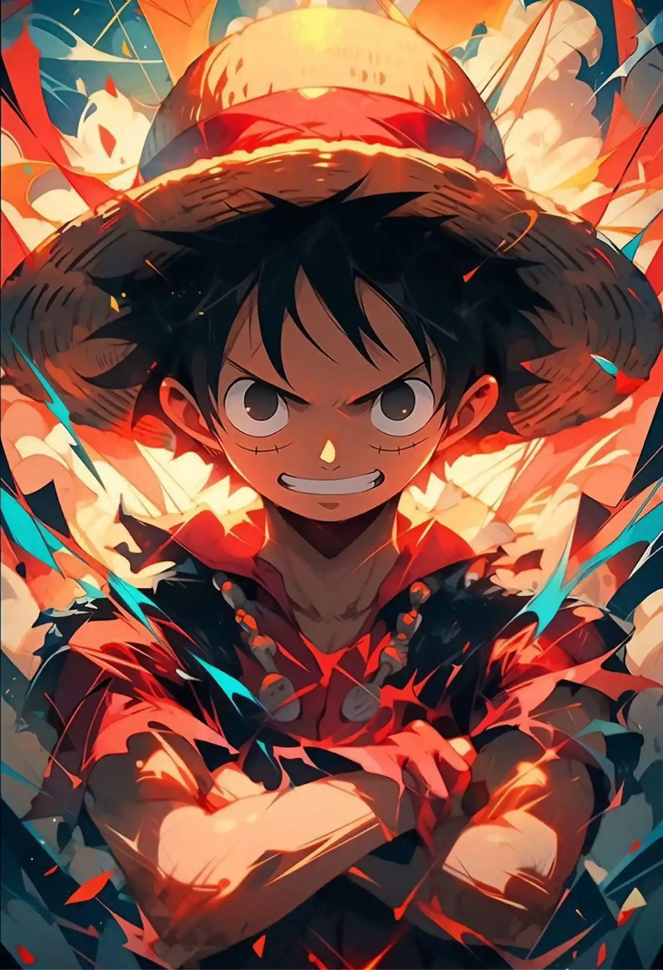 luffy unstoppable spirit metal poster