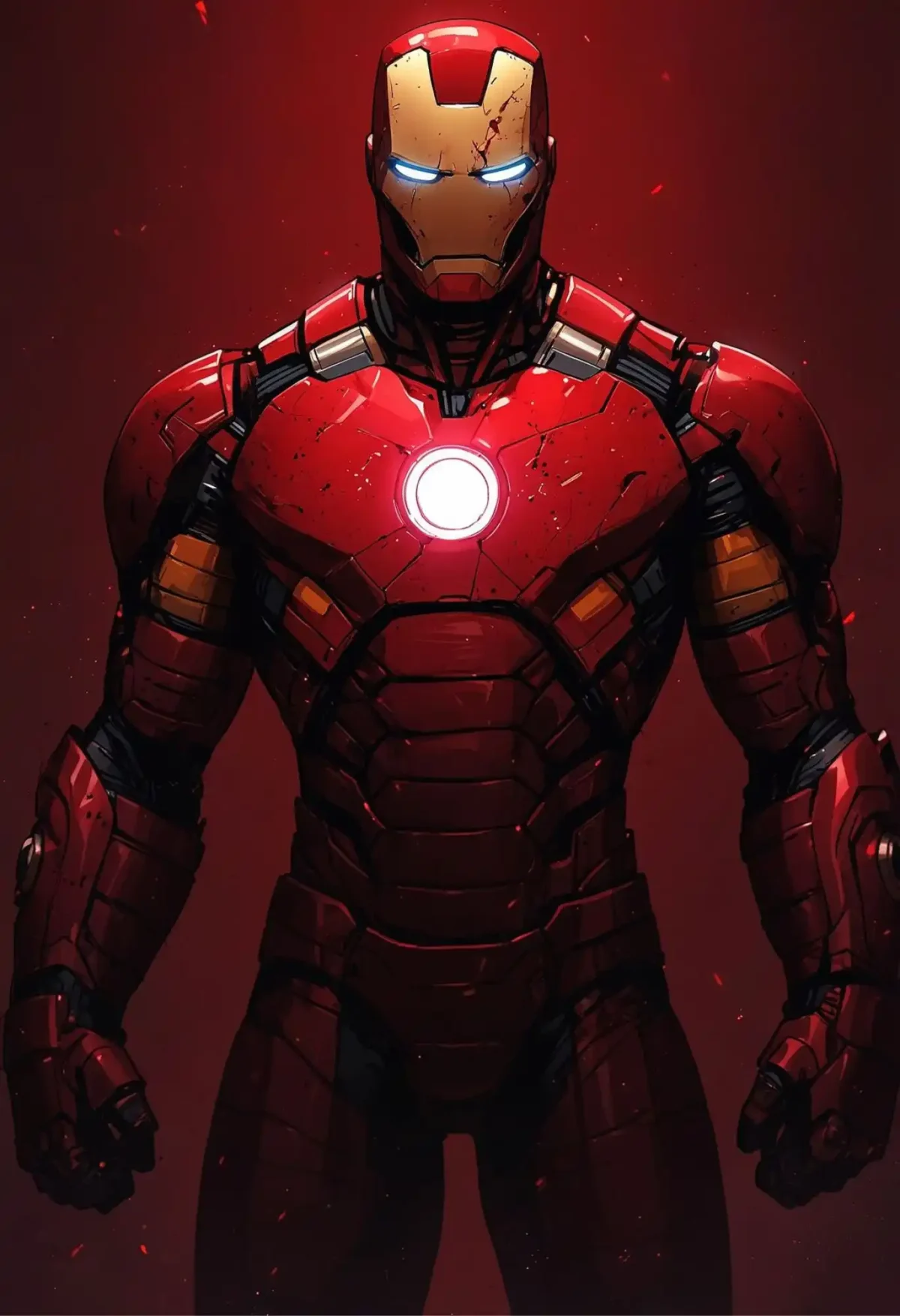 marvel iron man metal poster