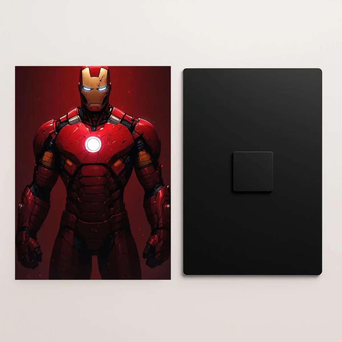 marvel iron man metal poster front and back preview