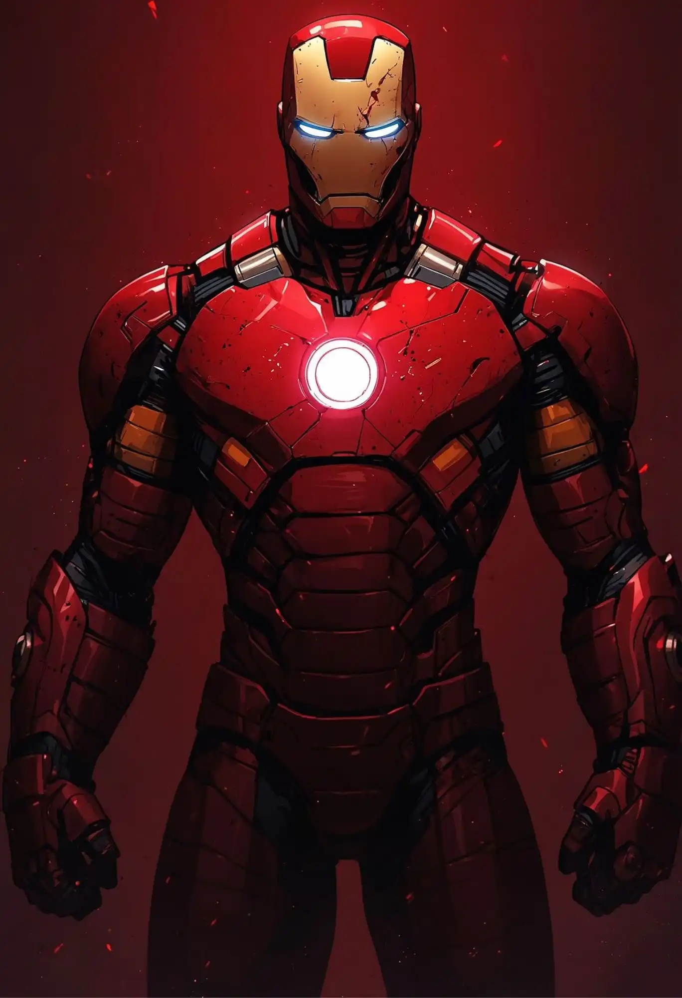 marvel iron man metal poster