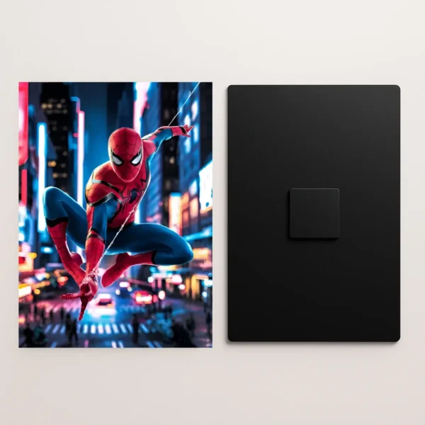 marvel spiderman metal poster front and back preview