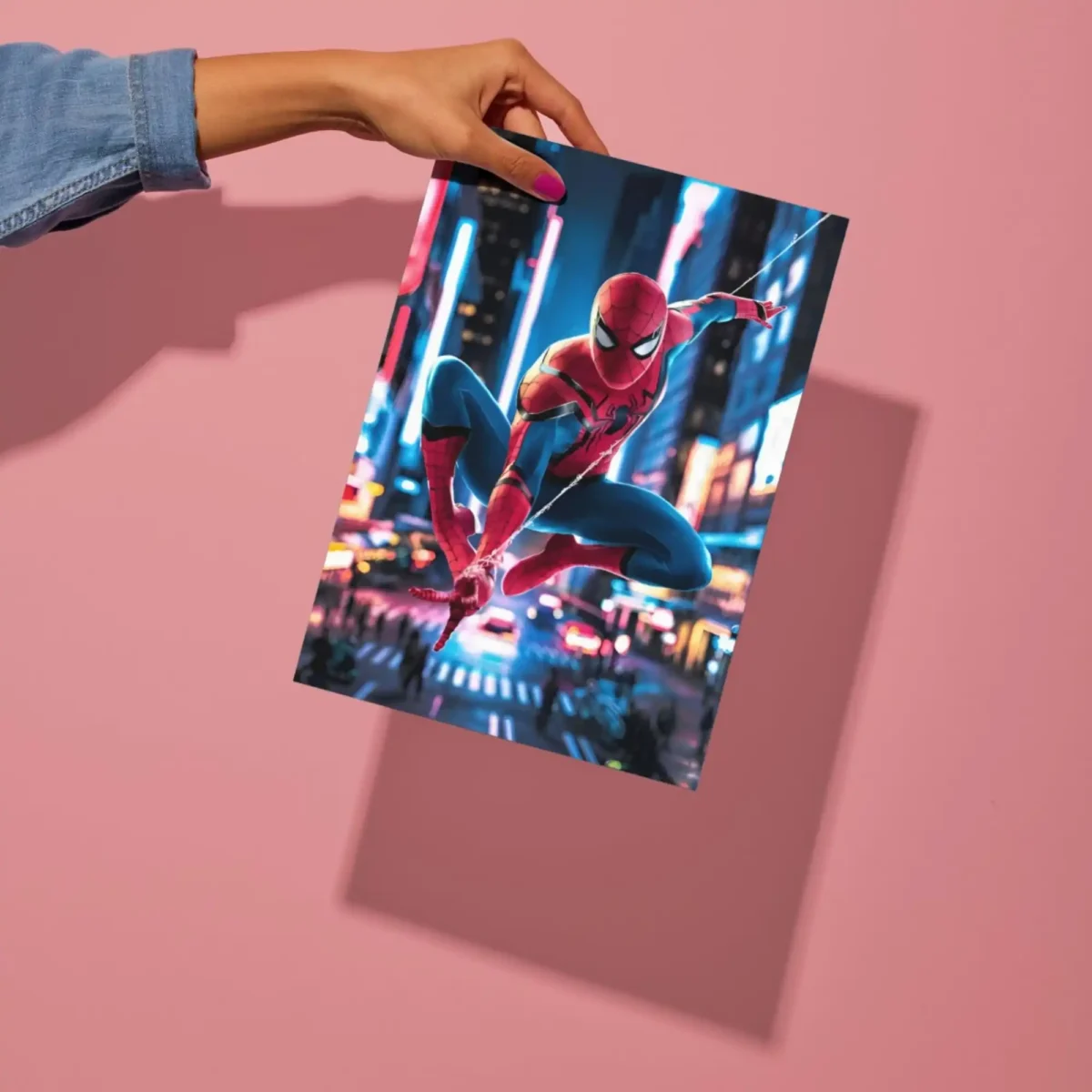 marvel spiderman metal poster preview