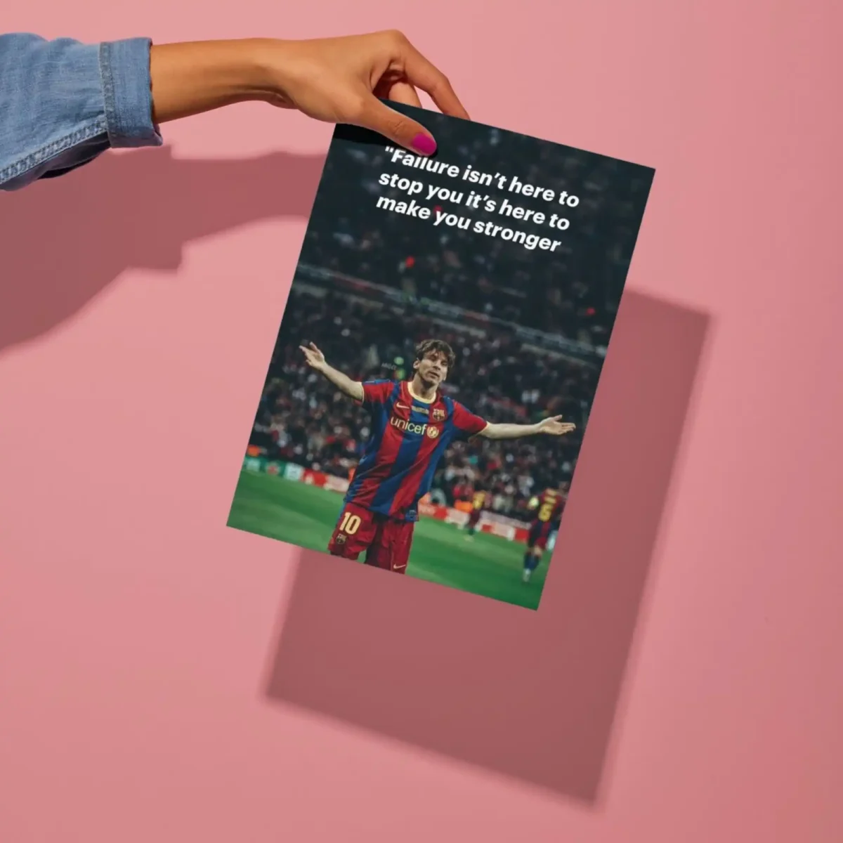 messi quote metal poster preview
