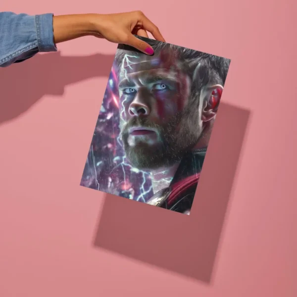 mighty thor god of thunder marvel metal poster preview