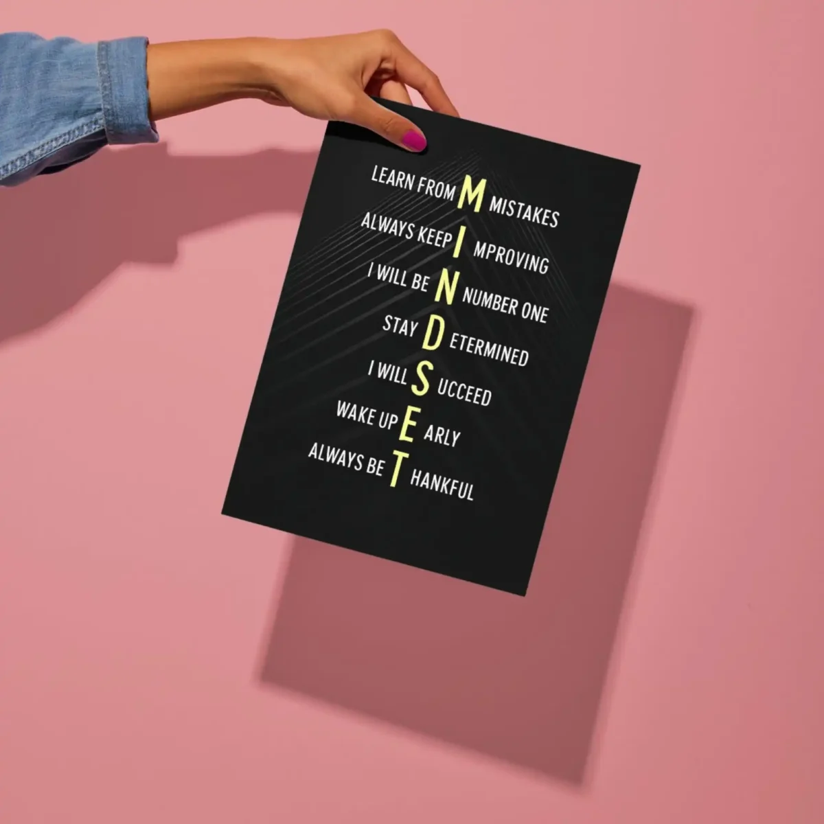 mindset quote metal poster preview