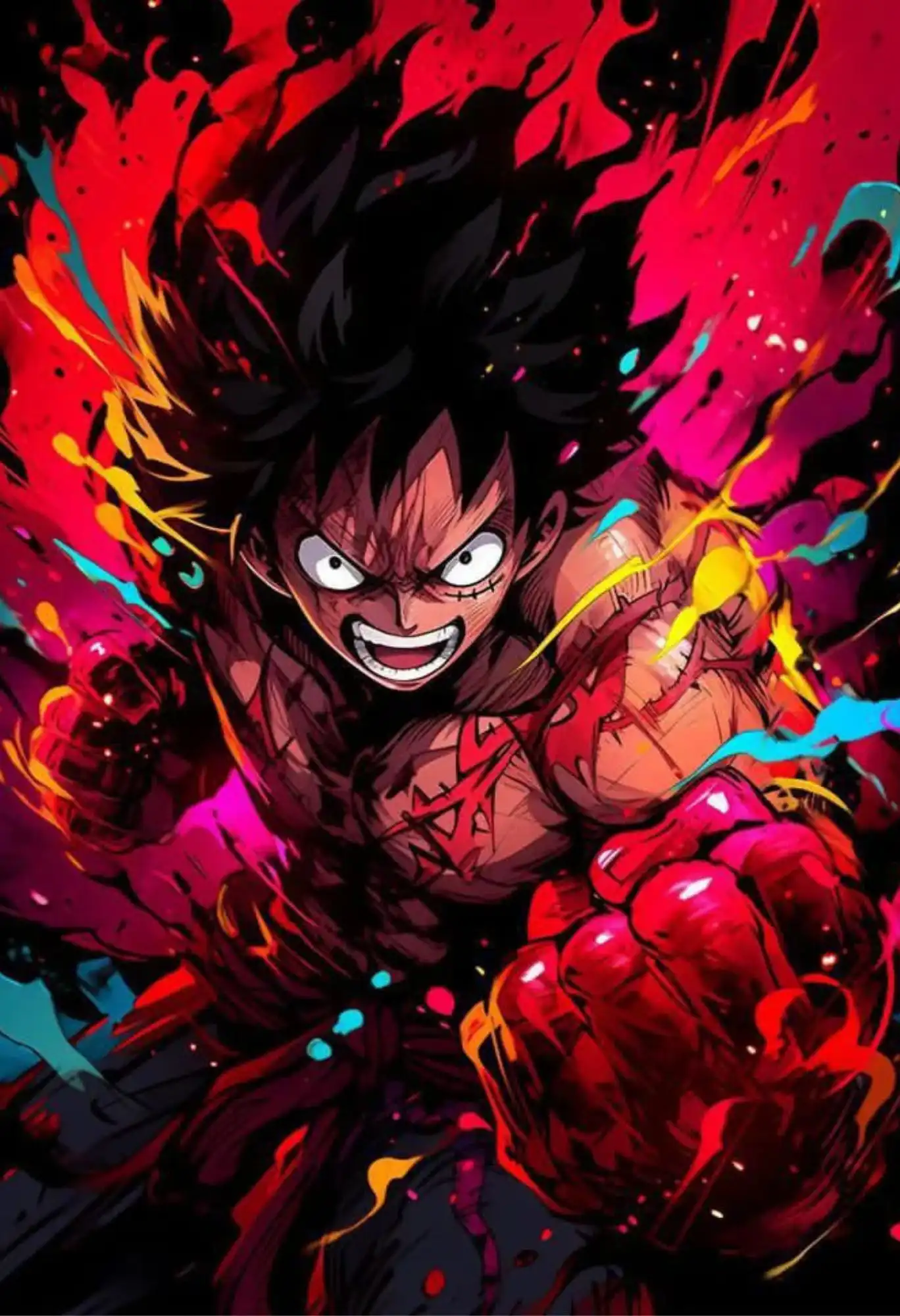 monkey d luffy gear 6 metal poster
