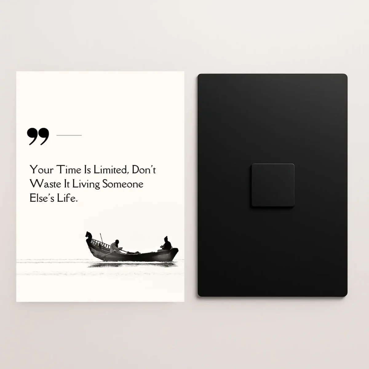motivational life quote metal poster front and back preview