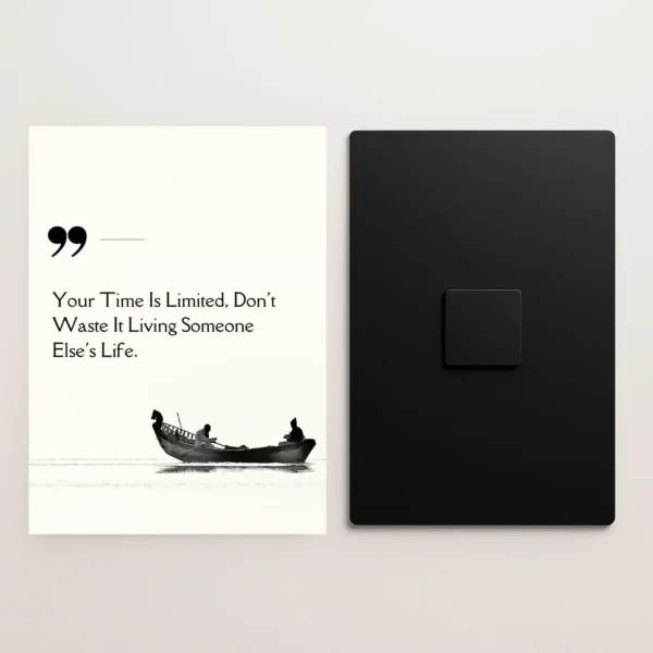 motivational life quote metal poster front and back preview