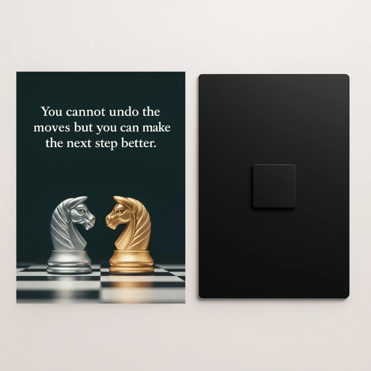 move in silence quote metal poster front and back preview