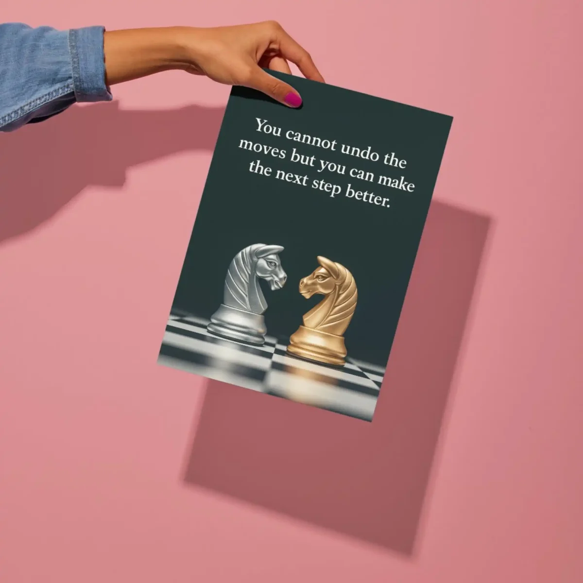 move in silence quote metal poster preview