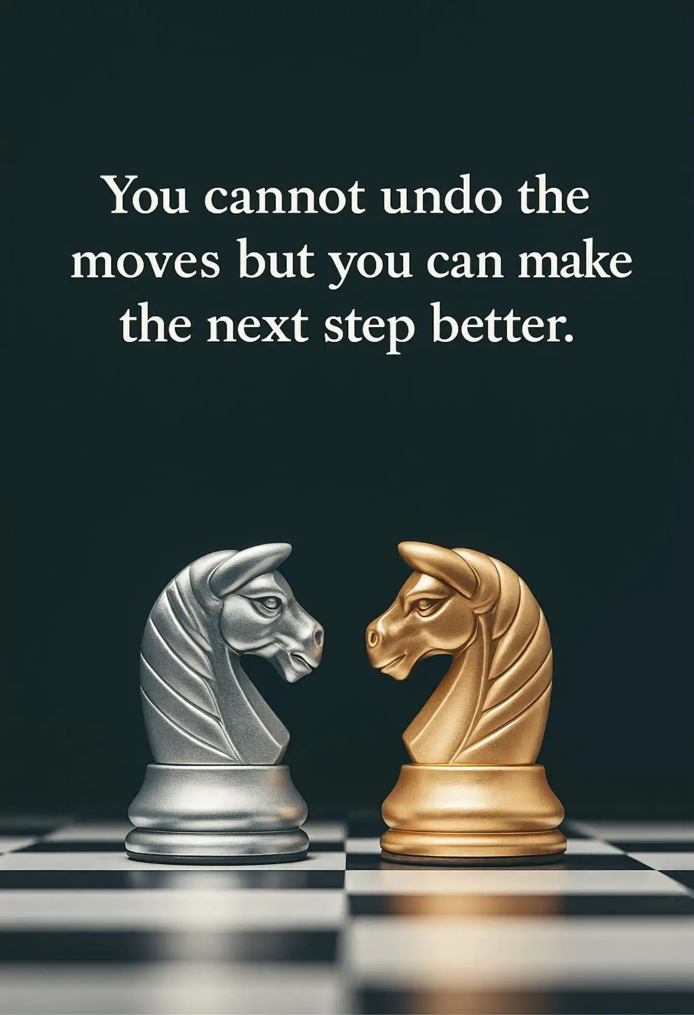 move in silence quote metal poster