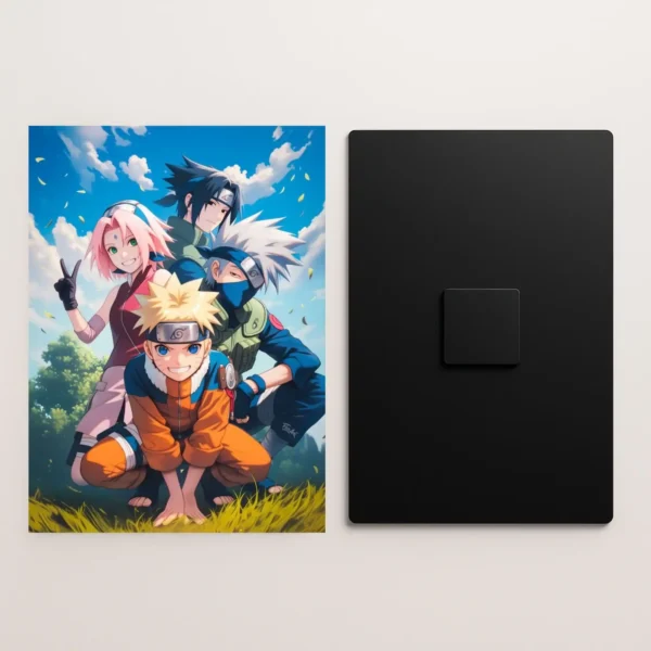 naruto and friends metal poster front and back preview