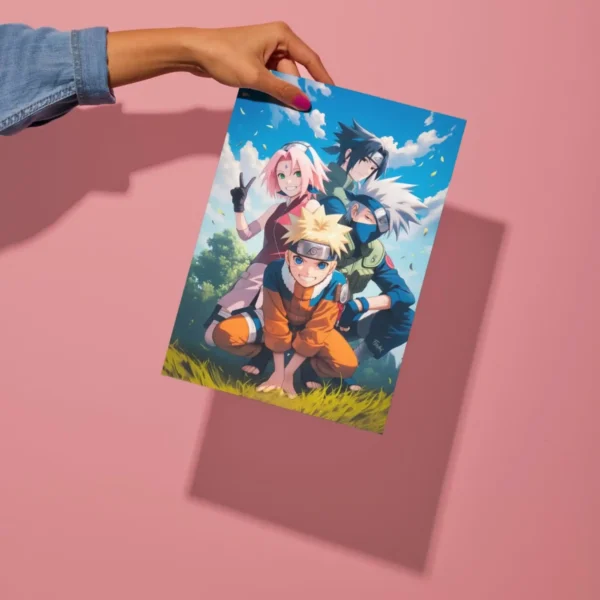 naruto and friends metal poster preview