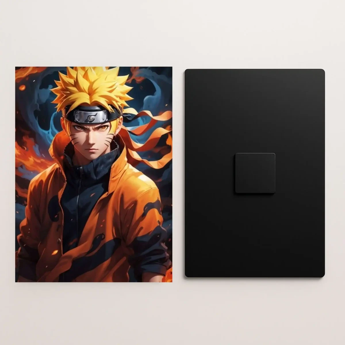 naruto anime metal poster front and back preview