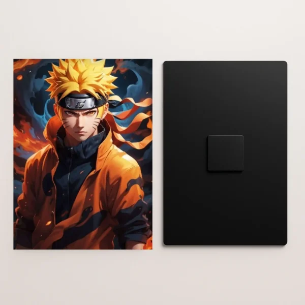naruto anime metal poster front and back preview