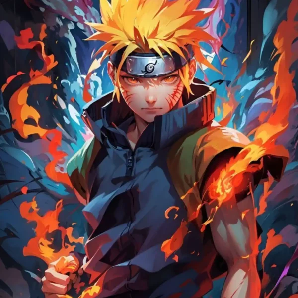naruto flame power metal poster