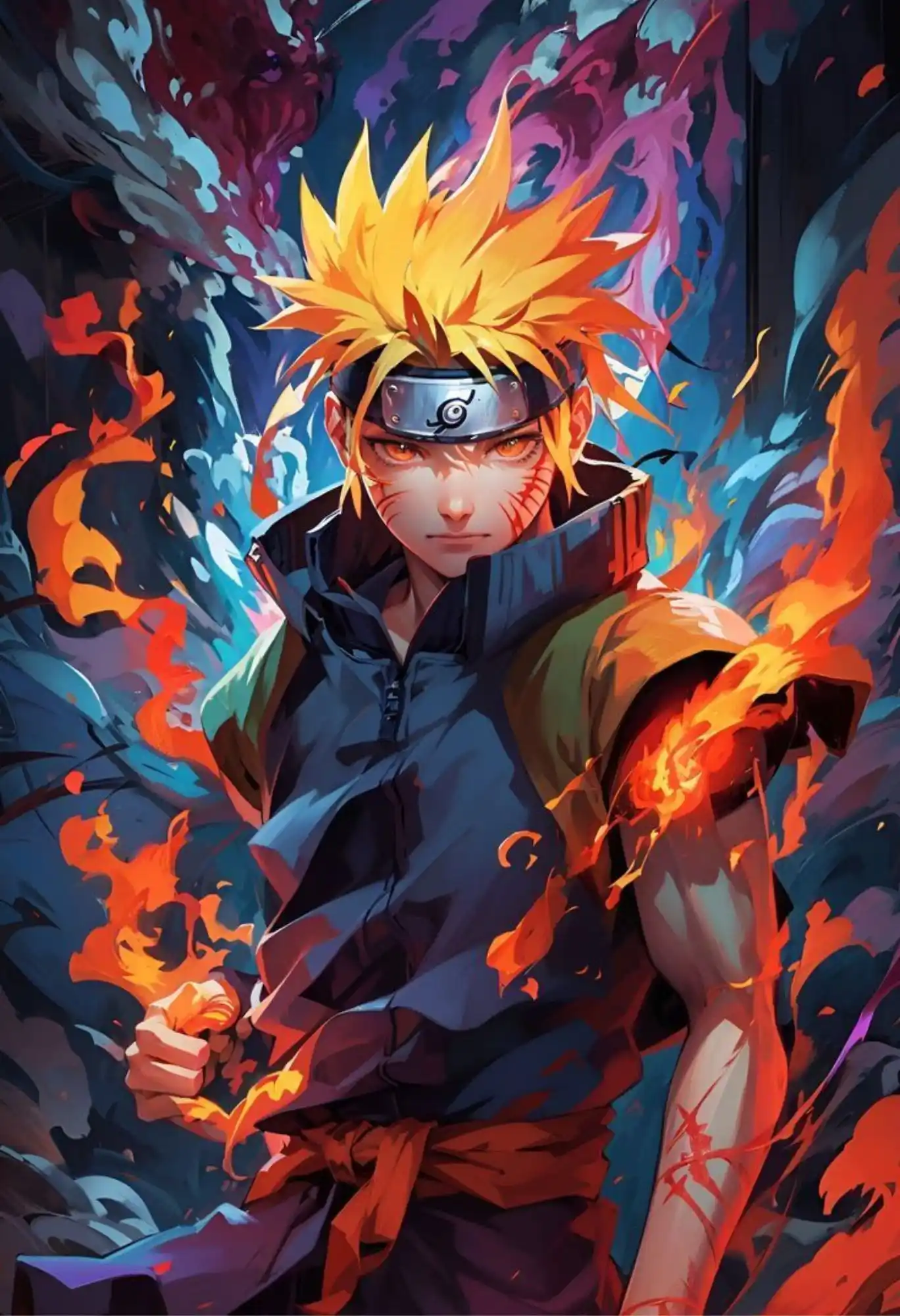 naruto flame power metal poster