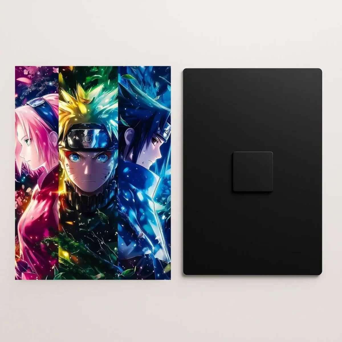 naruto uzumaki metal poster front and back preview