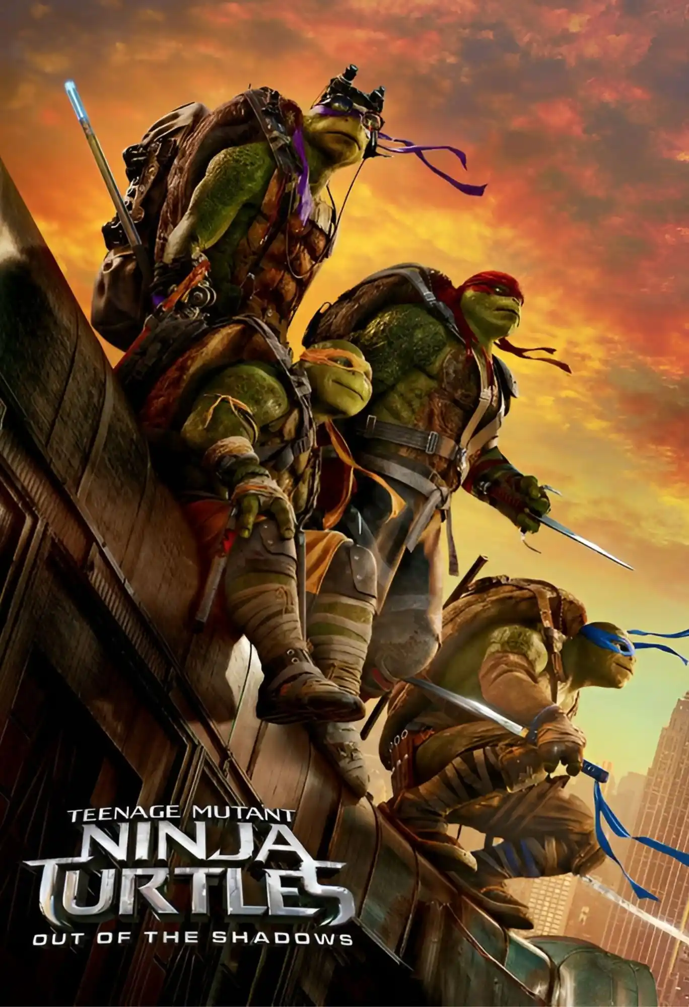 ninja turtles movie metal poster
