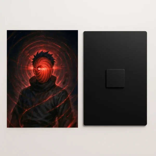 obito uchiha metal poster front and back preview