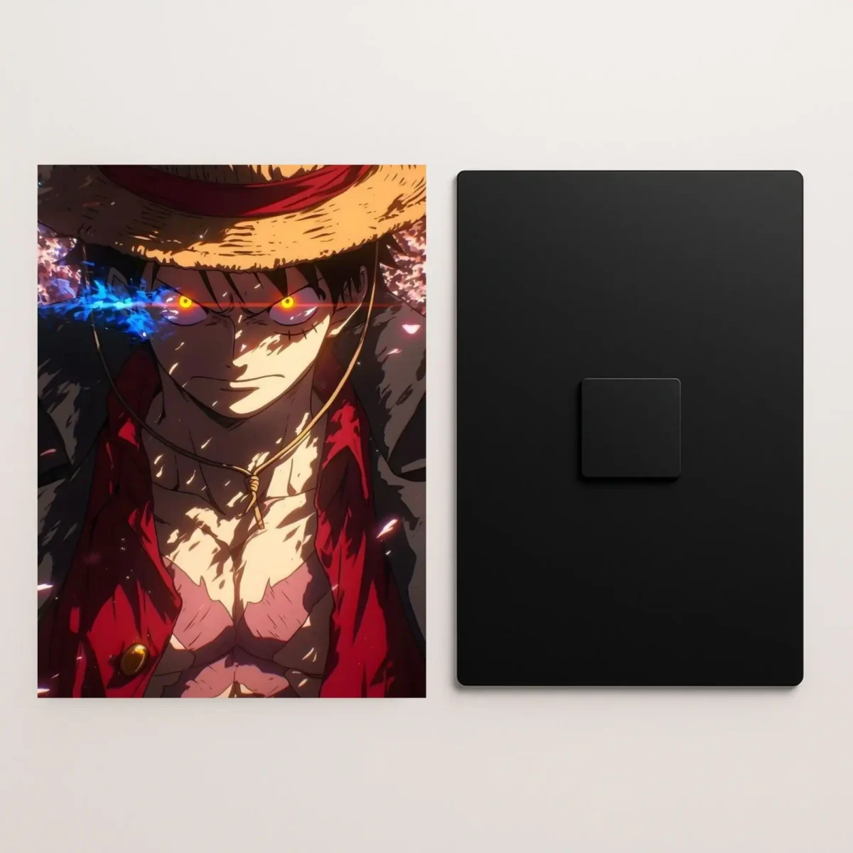 one piece monkey d luffy metal poster front and back preview