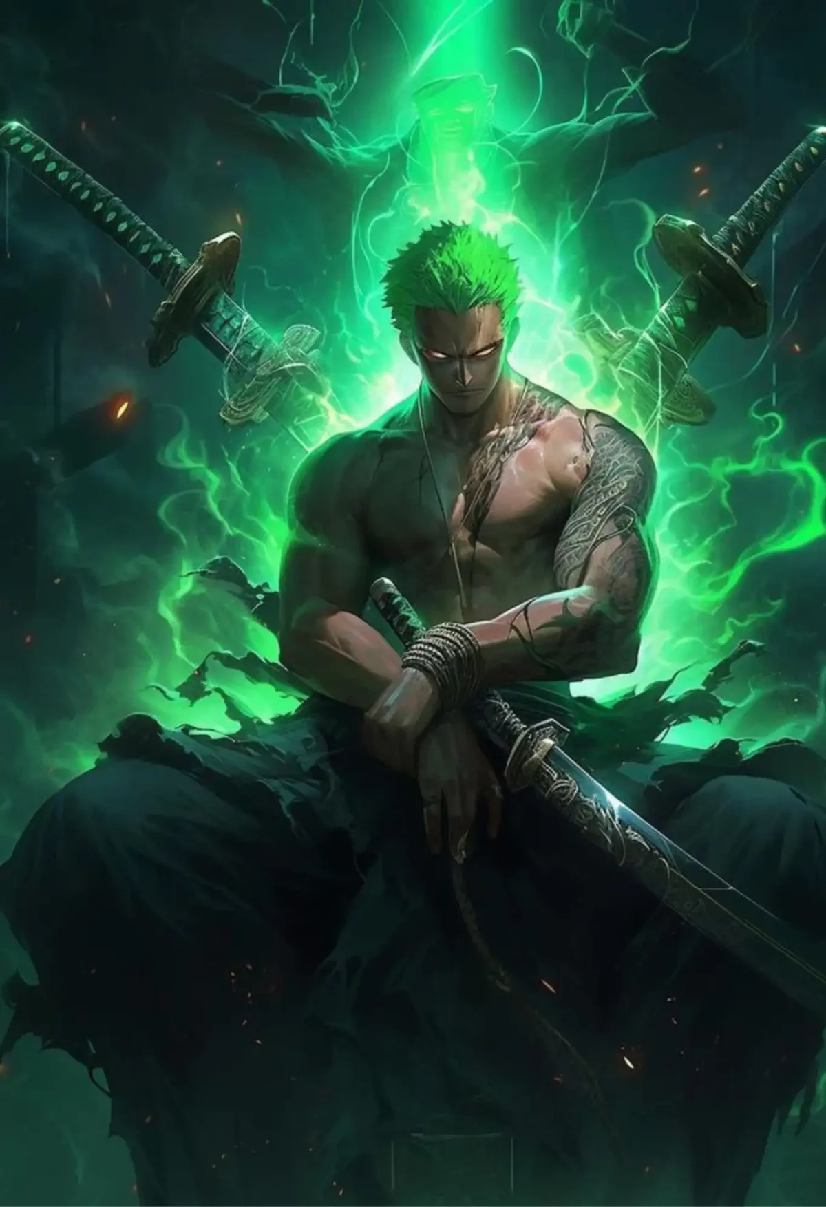one piece roronoa zoro metal poster
