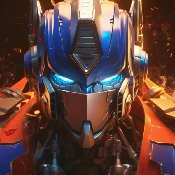 optimus prime cybertron war metal poster