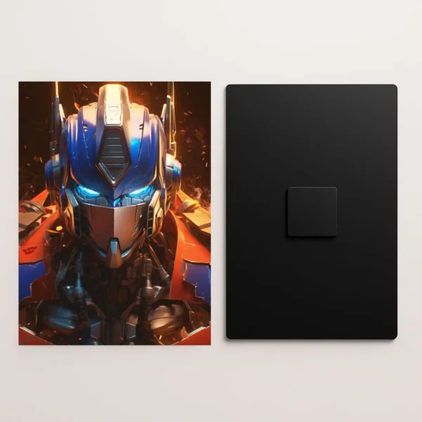 optimus prime cybertron war metal poster front and back preview