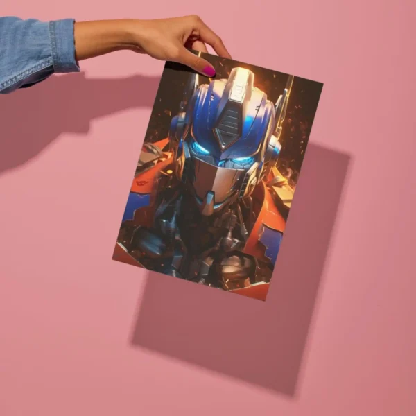 optimus prime cybertron war metal poster preview