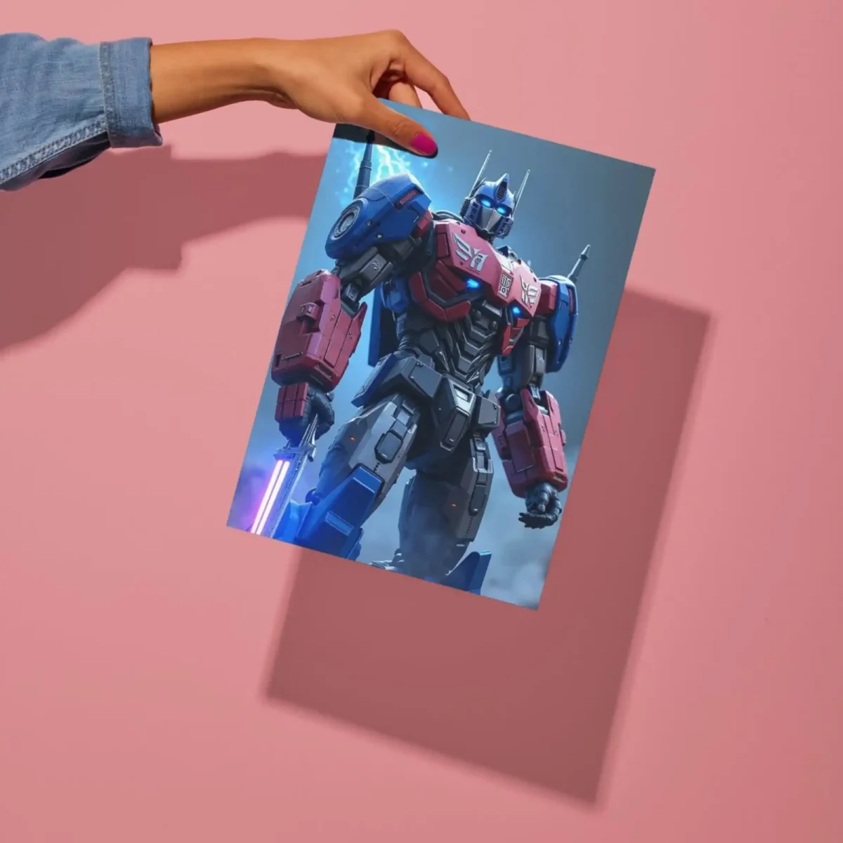 optimus prime metal poster preview
