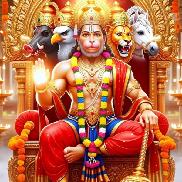 panchmukhi hanuman ji metal poster