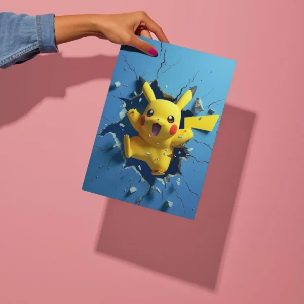 pikachu metal poster preview