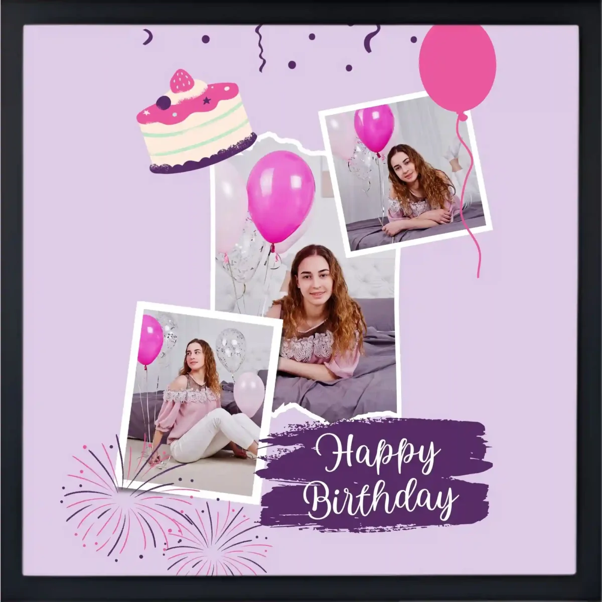 purple party vibes frame